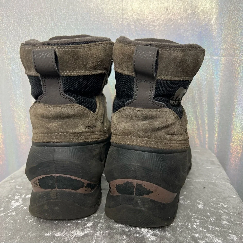 Sorel winter boots brown black waterproof cold weather snow outdoors hiking